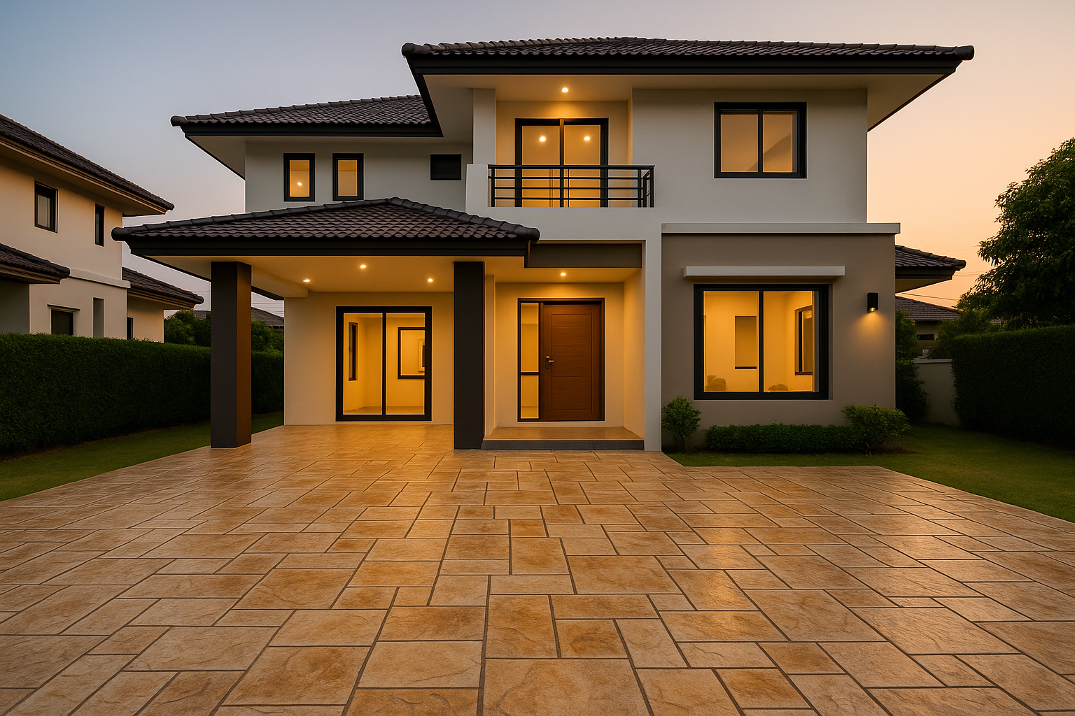 ลาย Ashlar Cut ลานหน้าบ้าน นครราชสีมา