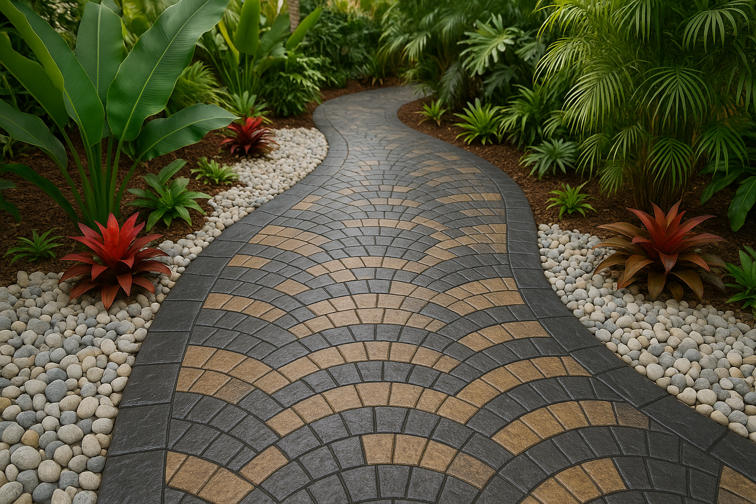 ลาย European Fan ทางเดินในสวน ภูเก็ต